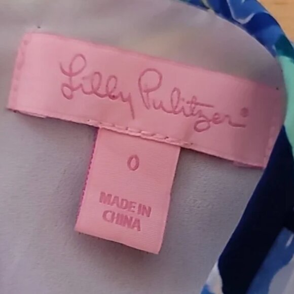 Lilly Pulitzer Kassia Fit & Flare Dress Twilight Blue Nest to Nothing Size 0 - Picture 3 of 3